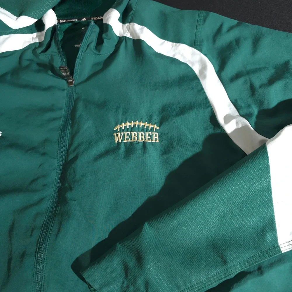 Adidas Windbreaker Jacket Mens Sz XL Team Performance Webber Football Green